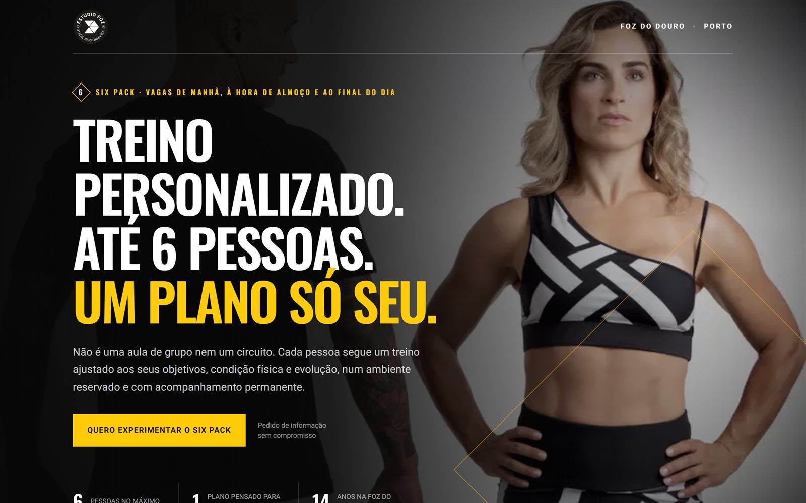 Landing page do Estúdio Foz