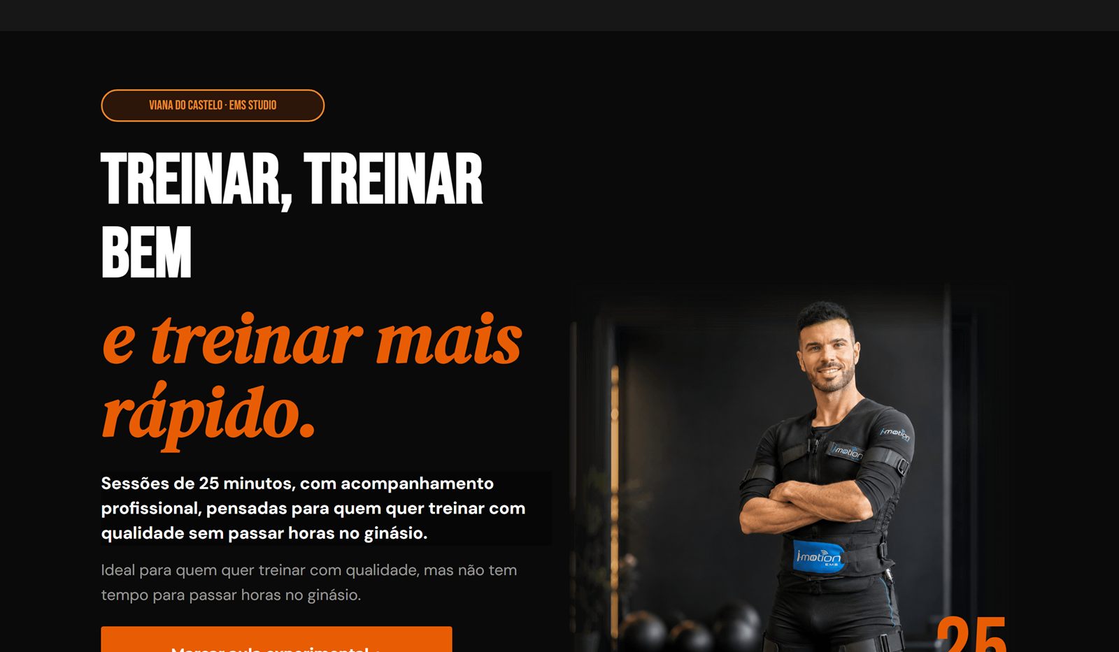 Landing page do Ricardo Soares Fitness Studio
